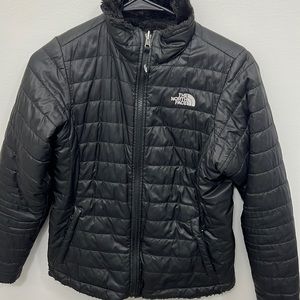 Girls 14/16 Large North Face Reversible Winter coat